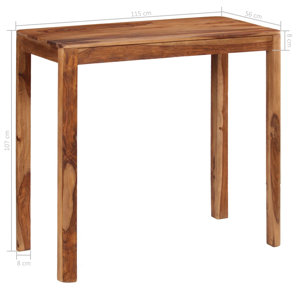 vidaXL Set mobilier bar, 5 piese, 115x56x107 cm lemn masiv sheesham