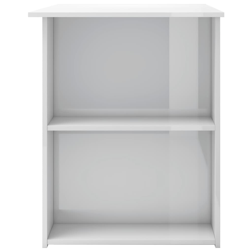 vidaXL Birou, alb foarte lucios, 110 x 60 x 73 cm, PAL