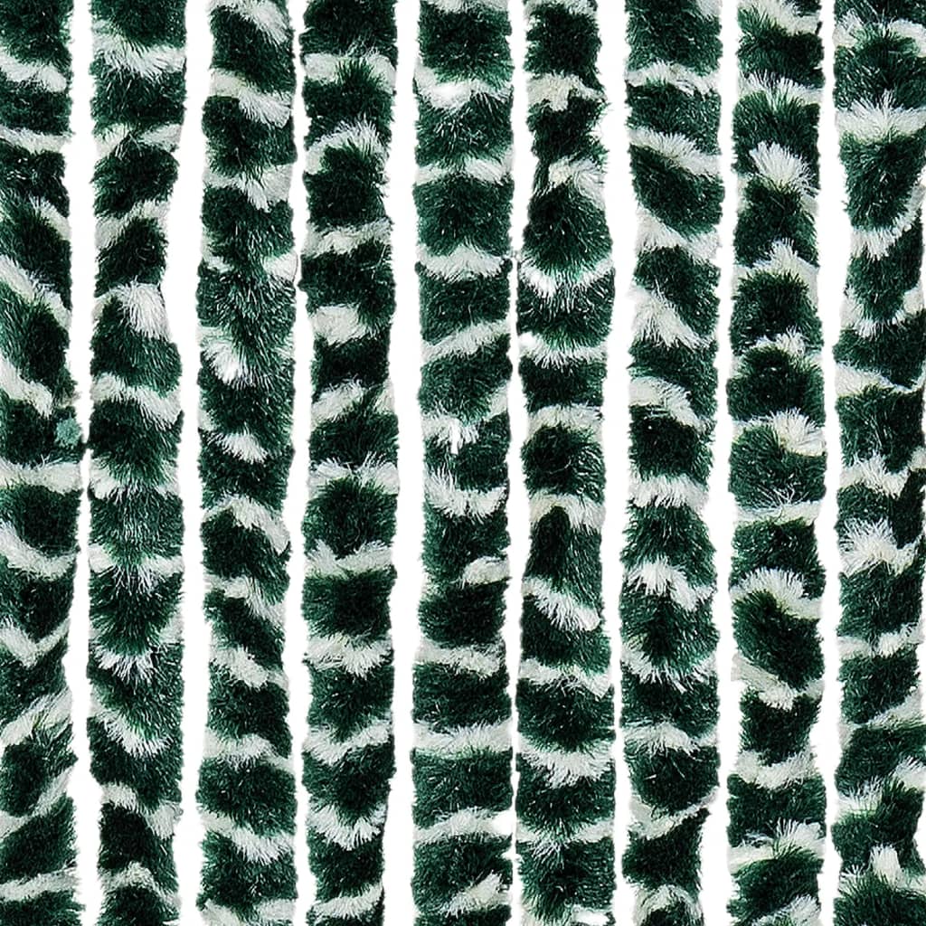 vidaXL Perdea pentru insecte, verde și alb, 100x230 cm, chenille
