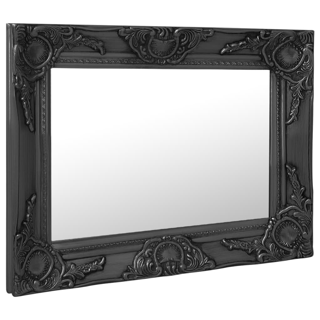 vidaXL Oglindă de perete în stil baroc, negru, 50 x 40 cm