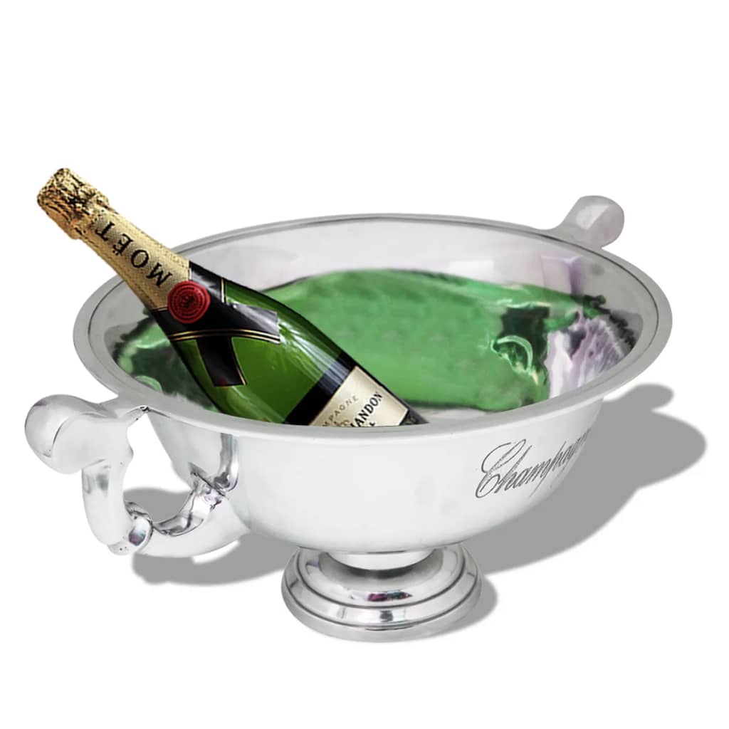 vidaXL Frapieră șampanie, formă cupă trofeu, argintiu, aluminiu