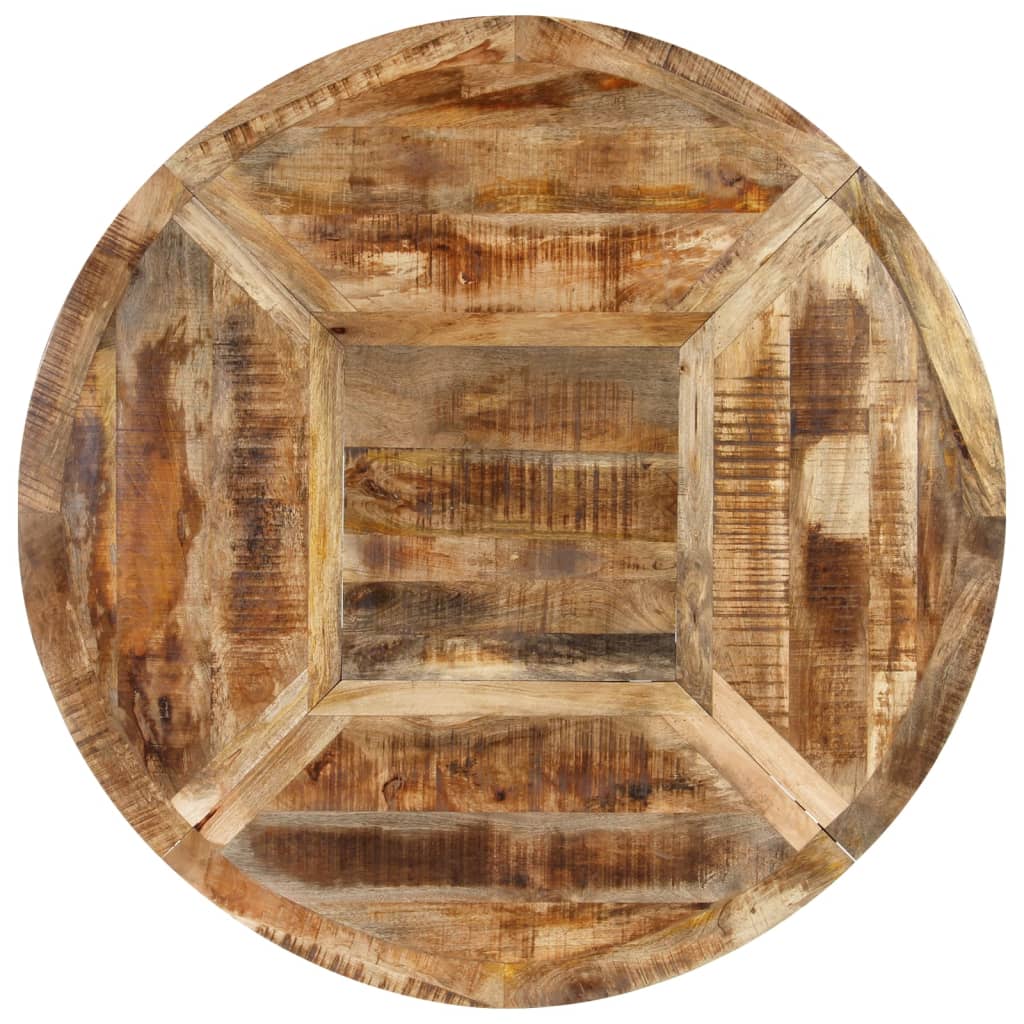 vidaXL Masă de bucătărie, Ø150x76, lemn masiv de mango brut
