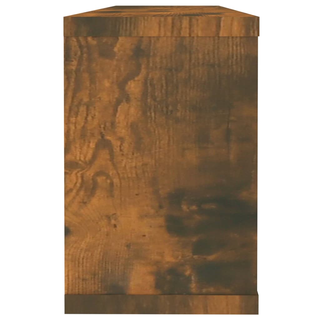 vidaXL Rafturi de perete cub, 2 buc., stejar fumuriu 60x15x23 cm, lemn