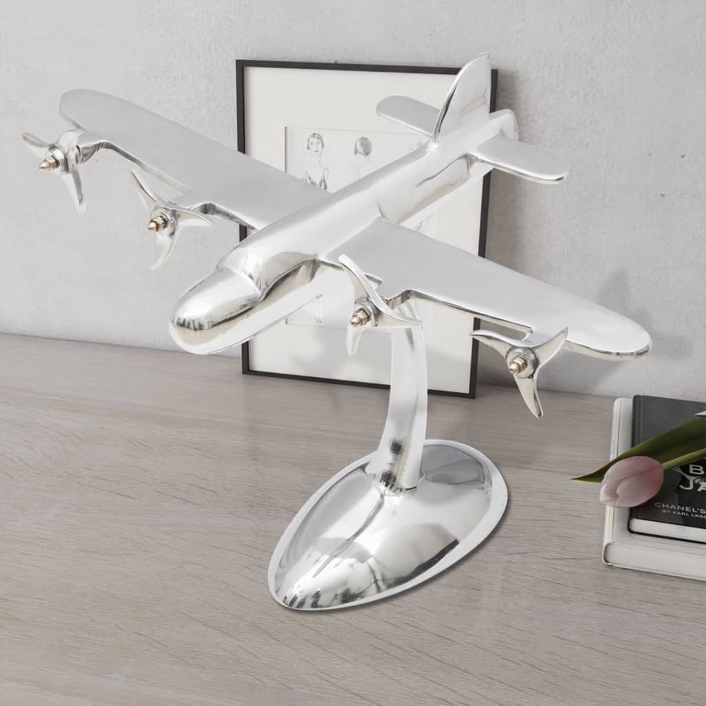 Decorațiune de birou model avion din aluminiu