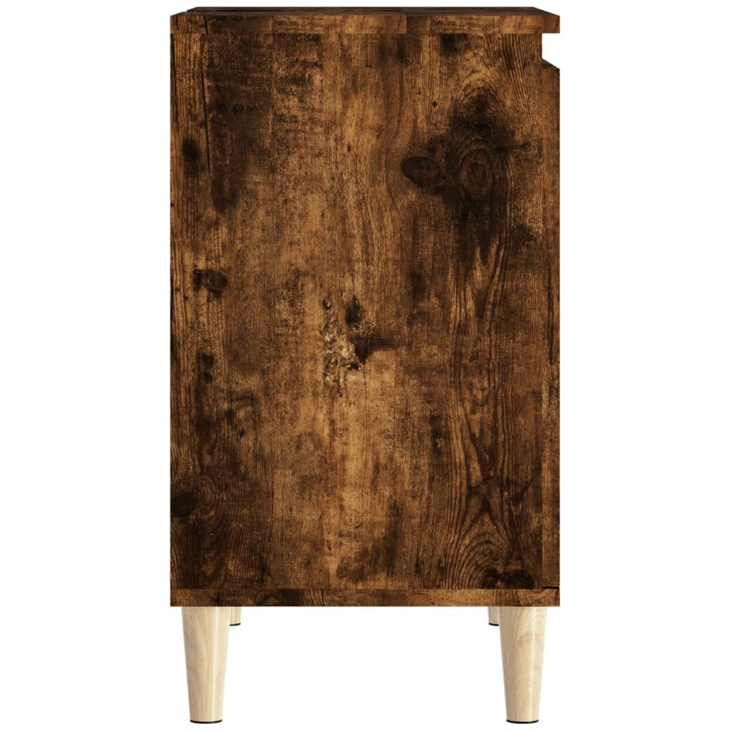 vidaXL Dulap de chiuvetă, stejar fumuriu, 58x33x60 cm, lemn prelucrat