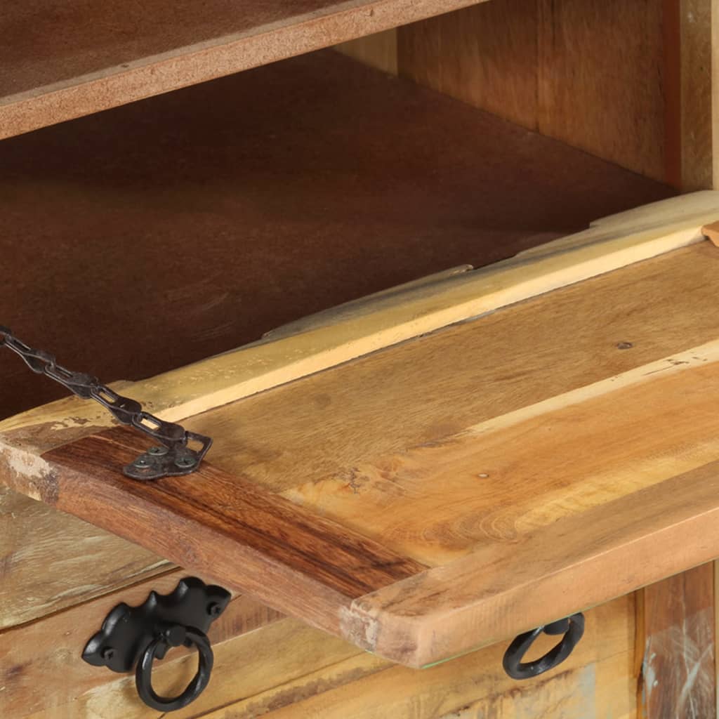 vidaXL Dulap încălțăminte 4 niveluri cu sertar, lemn masiv recuperat