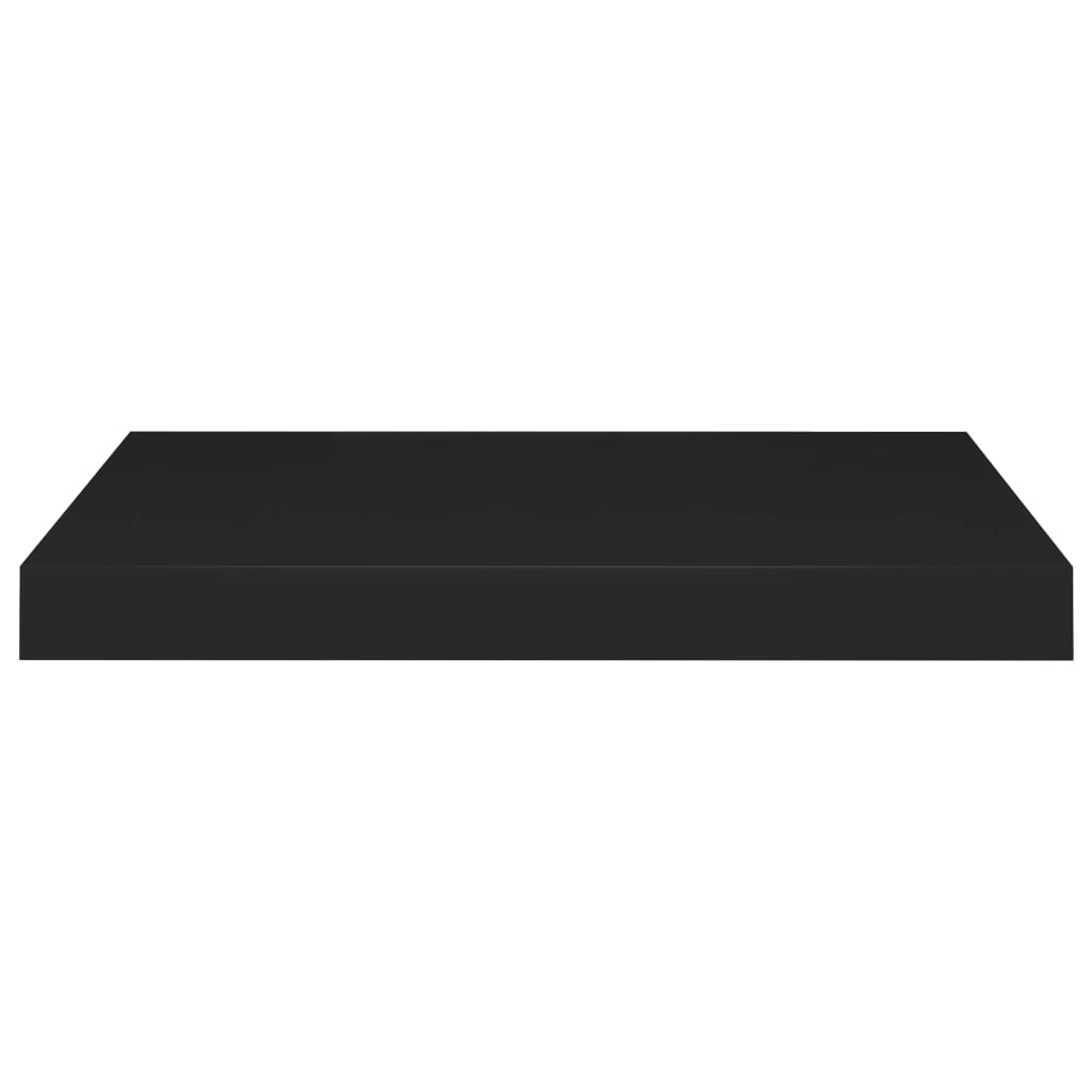 vidaXL Rafturi de perete suspendate, 4 buc., negru, 50x23x3,8 cm, MDF