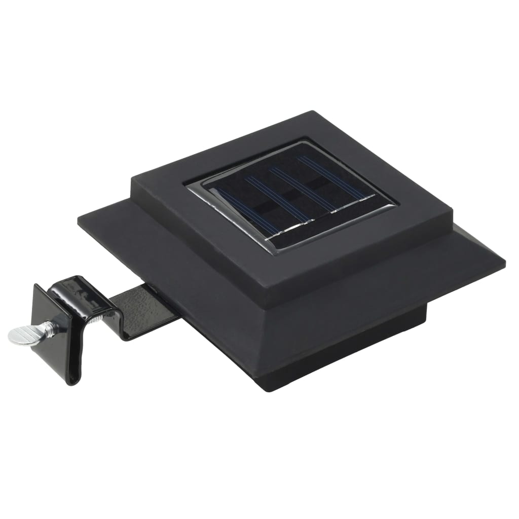 vidaXL Lămpi solare de exterior cu LED, 6 buc, negru, 12 cm, pătrat