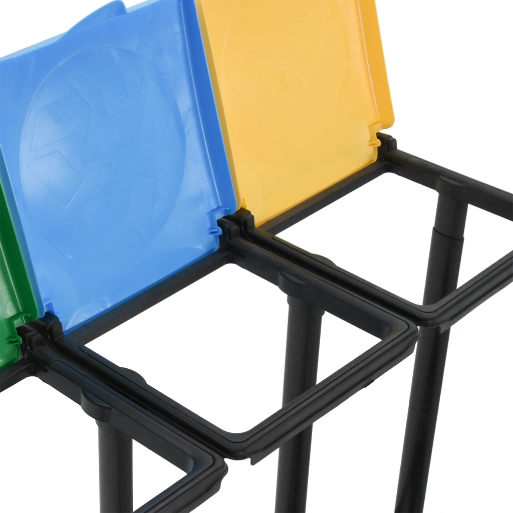 vidaXL Suporturi pentru saci de gunoi cu capac 240-330 L multicolor PP