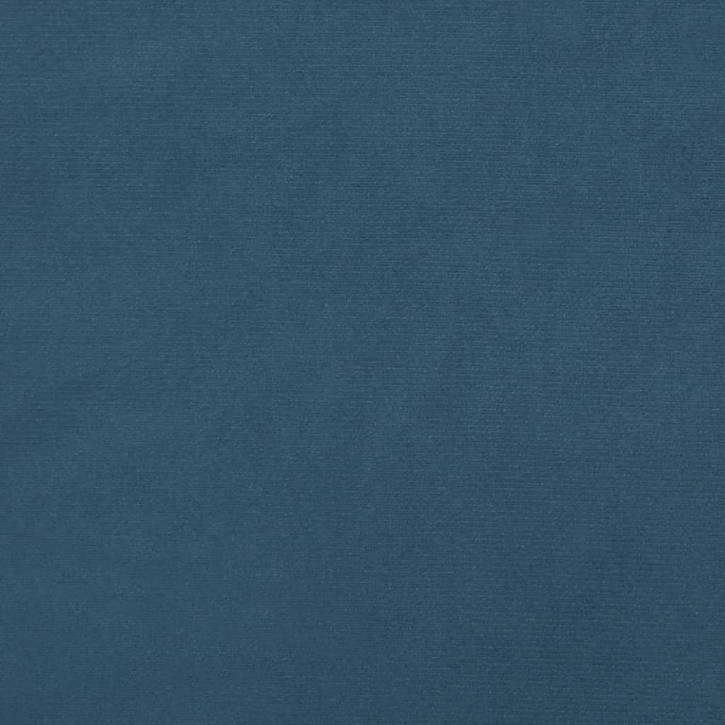 vidaXL Saltea de pat cu arcuri, albastru închis, 90x200x20 cm, catifea
