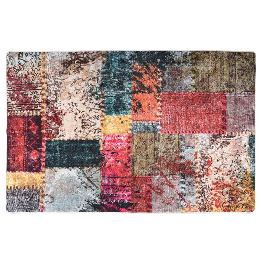 vidaXL Covor lavabil, mozaic multicolor, 80x150 cm, antiderapant