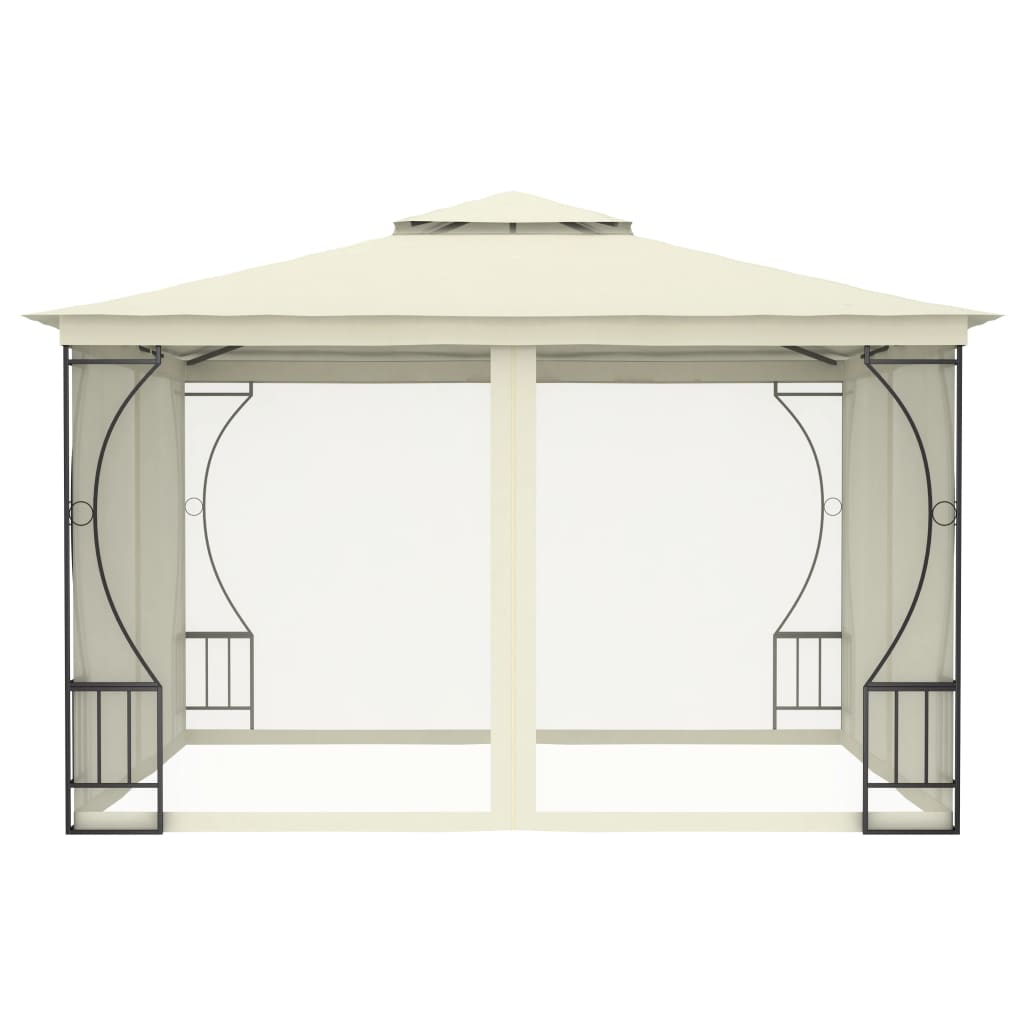 vidaXL Pavilion cu plase, crem, 300 x 300 x 265 cm