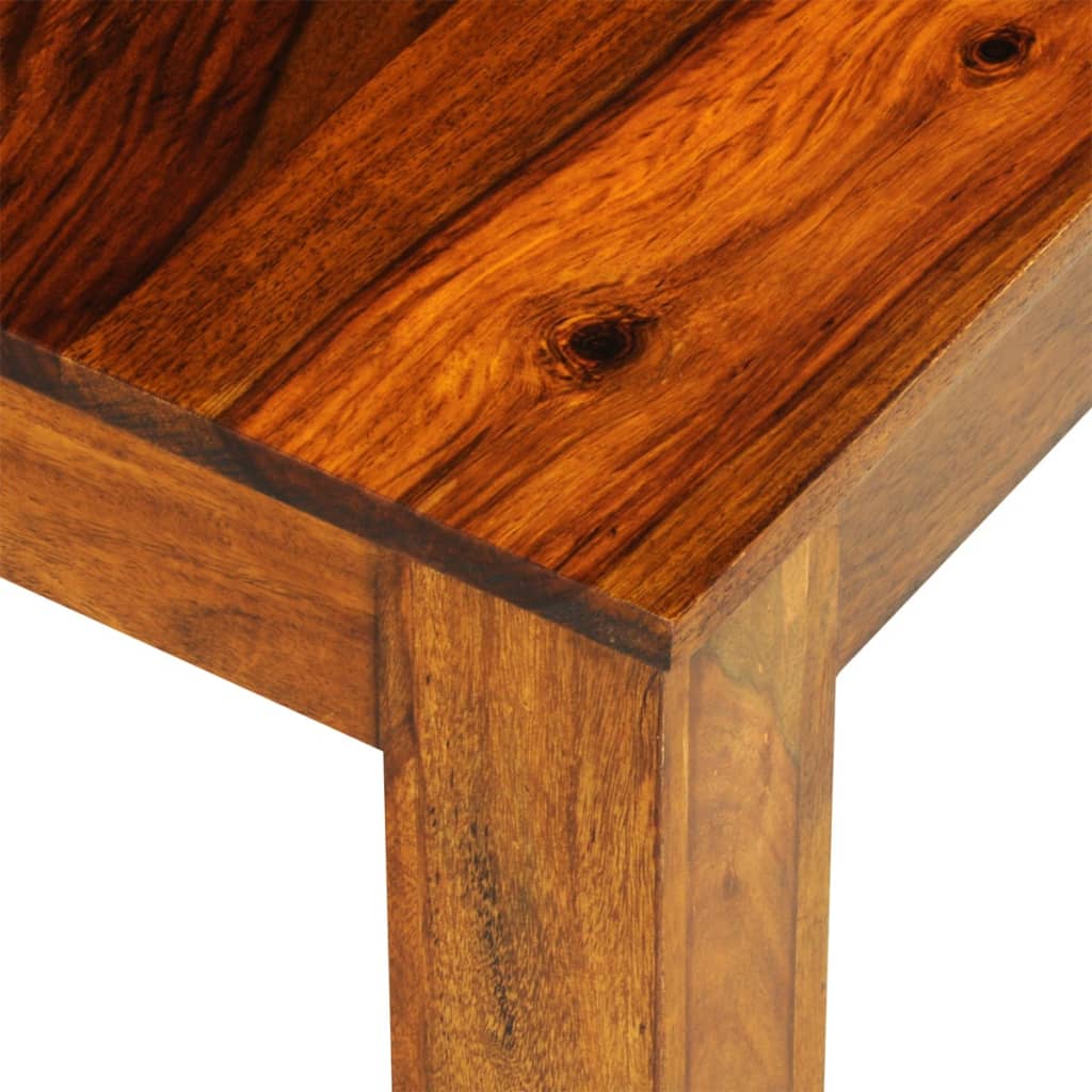 vidaXL Masă de bucătărie, lemn masiv de sheesham, 120 x 60 x 76 cm