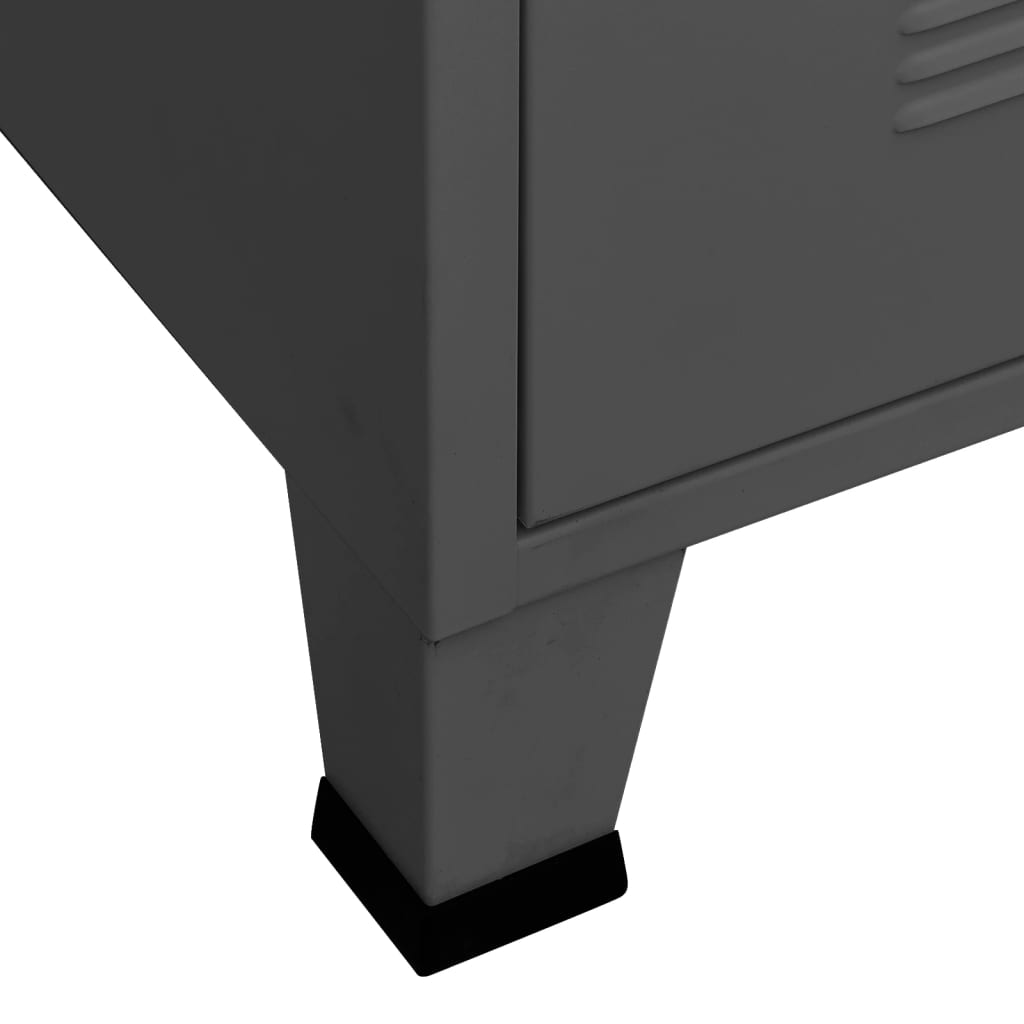 vidaXL Dulap cu sertare industrial, antracit, 78x40x93 cm, metal