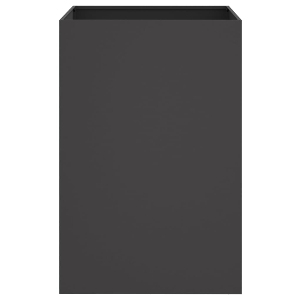 vidaXL Jardinieră, negru, 52x48x75 cm, oțel laminat la rece