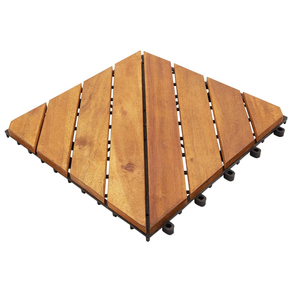 vidaXL Plăci pardoseală, 30 buc., maro, 30x30 cm, lemn masiv de acacia