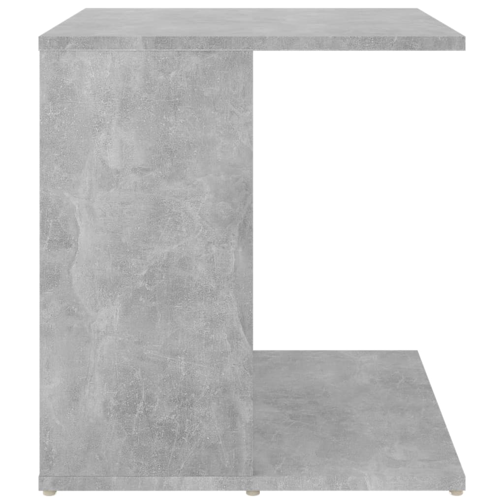 vidaXL Masă laterală, gri beton, 45x45x48 cm, PAL