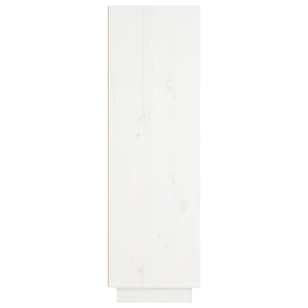 vidaXL Dulap înalt, alb, 37x34x110 cm, lemn masiv de pin