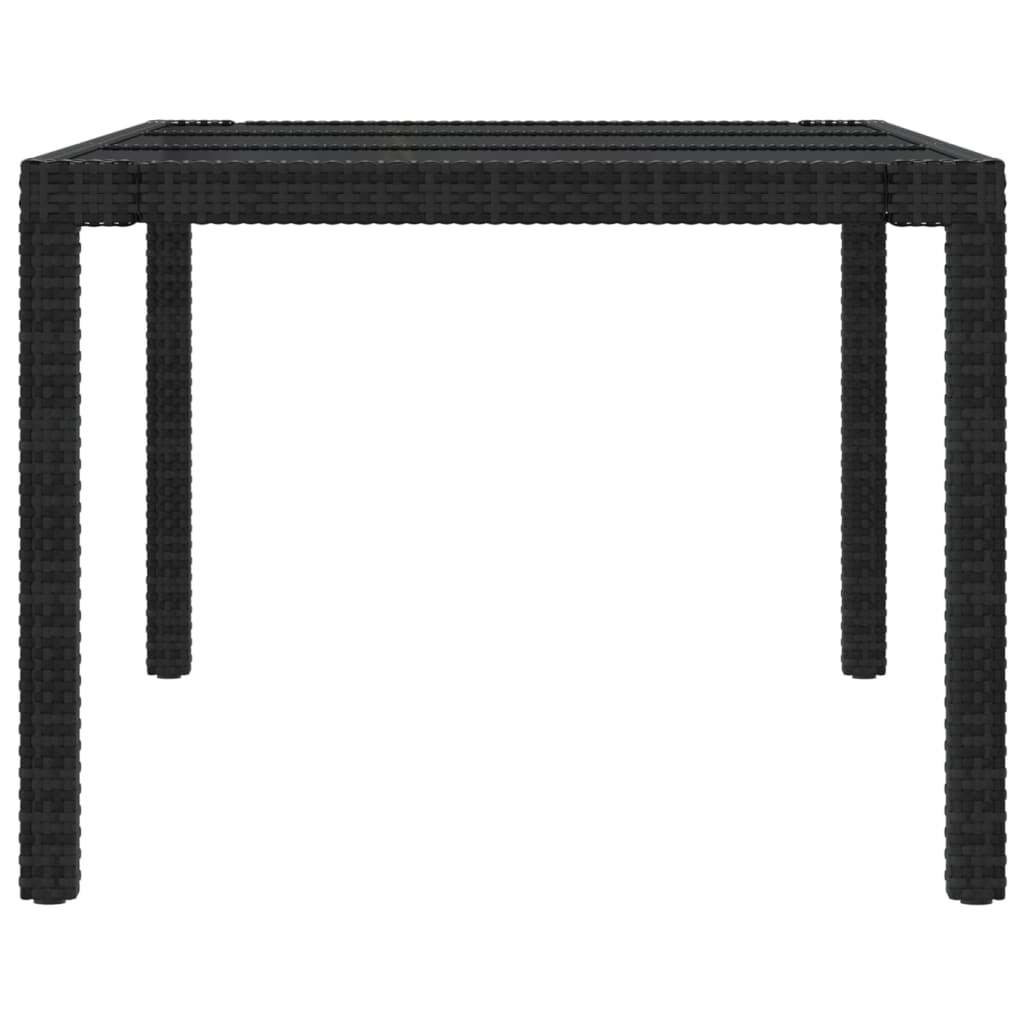 vidaXL Set mobilier de exterior cu perne, 7 piese, negru, poliratan