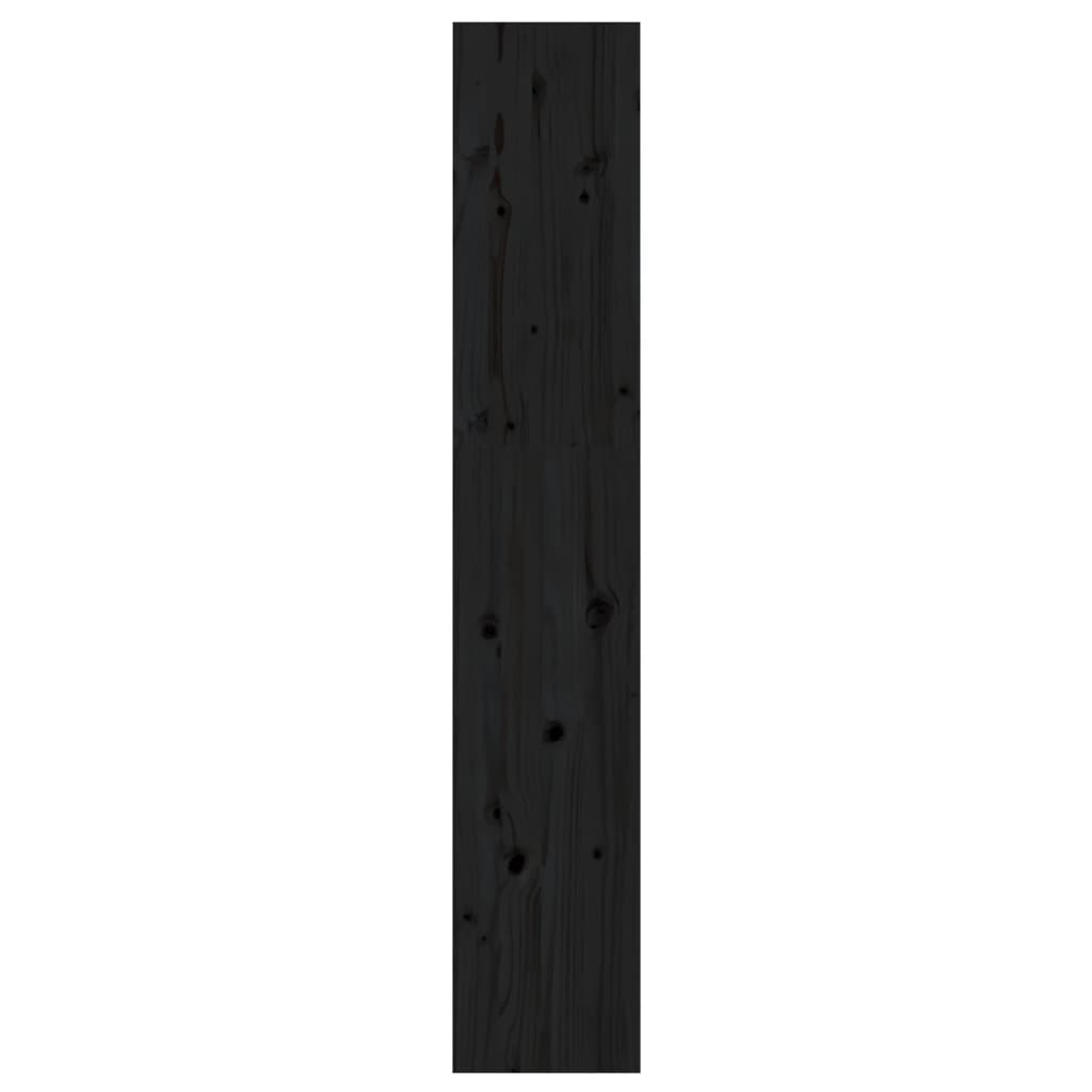 vidaXL Bibliotecă/Separator cameră negru 60x30x167,5 cm lemn masiv pin