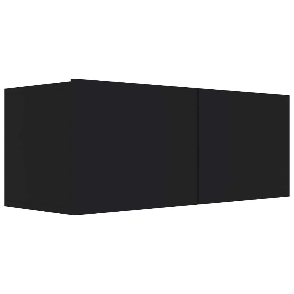 vidaXL Comodă TV, negru, 80 x 30 x 30 cm, PAL