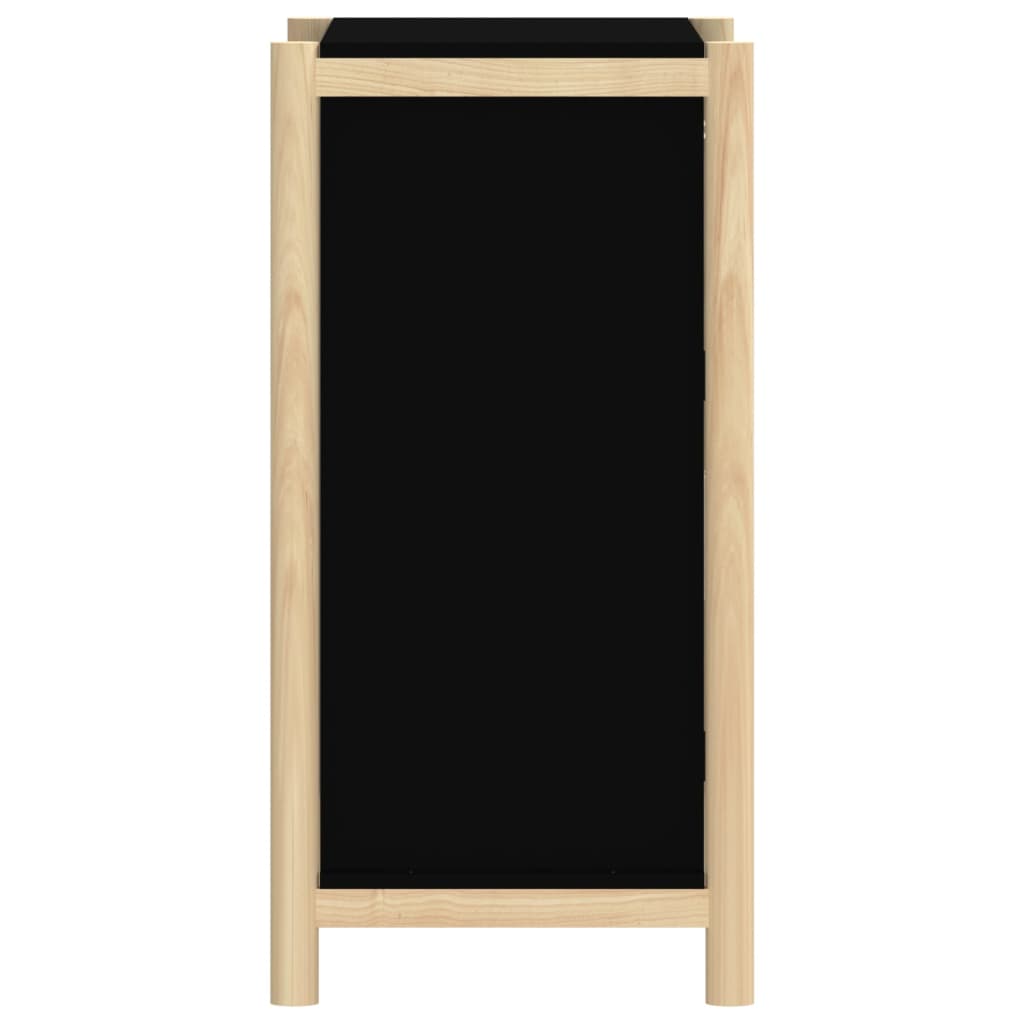 vidaXL Servantă, negru, 62x38x75 cm, lemn prelucrat