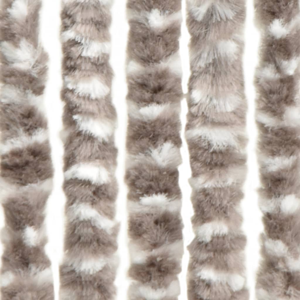 vidaXL Perdea pentru insecte, gri taupe și alb, 100 x 220 cm, chenille