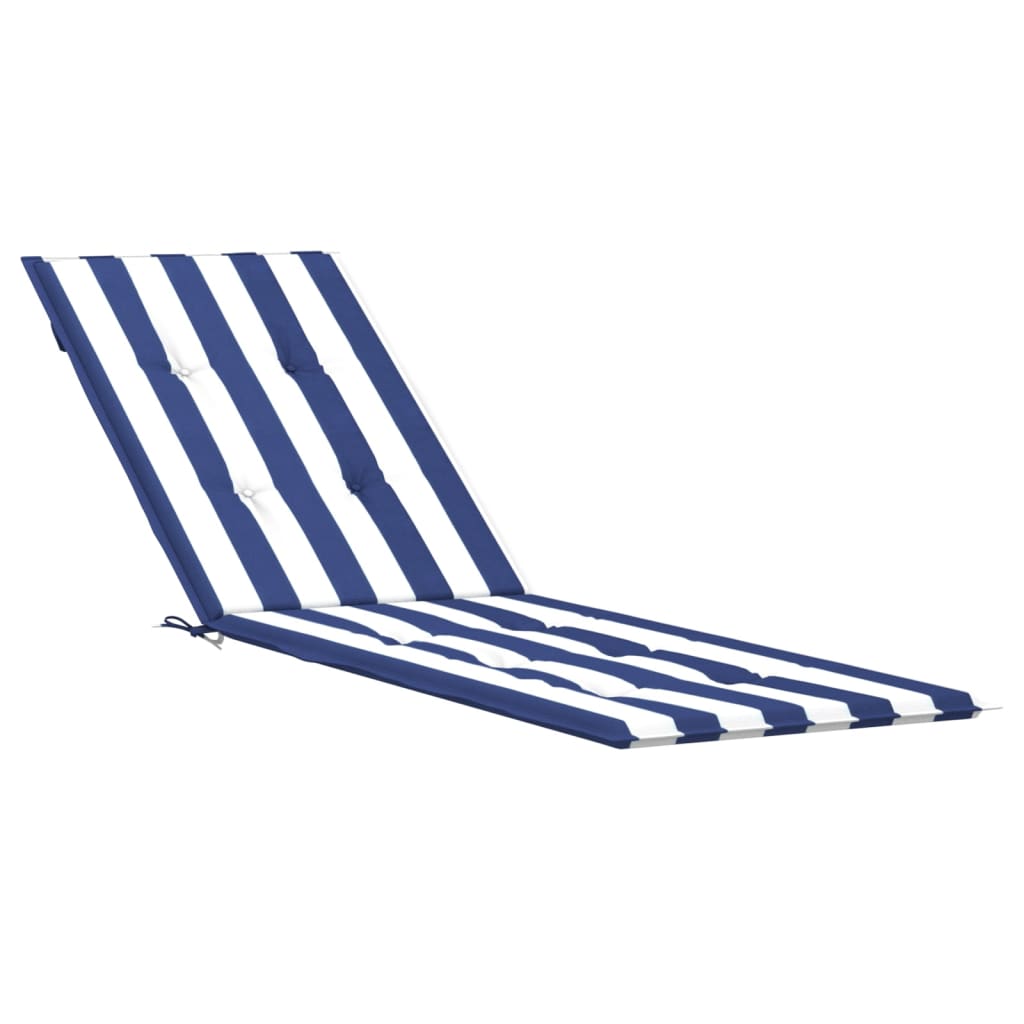 vidaXL Pernă scaun de terasă, dungi albastre&albe, textil oxford