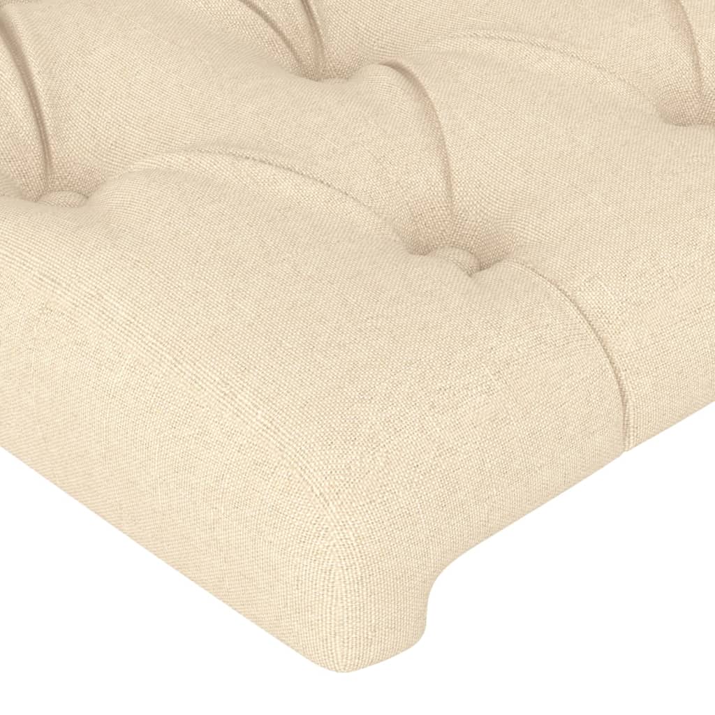 vidaXL Tăblie de pat cu aripioare crem 83x23x78/88 cm material textil