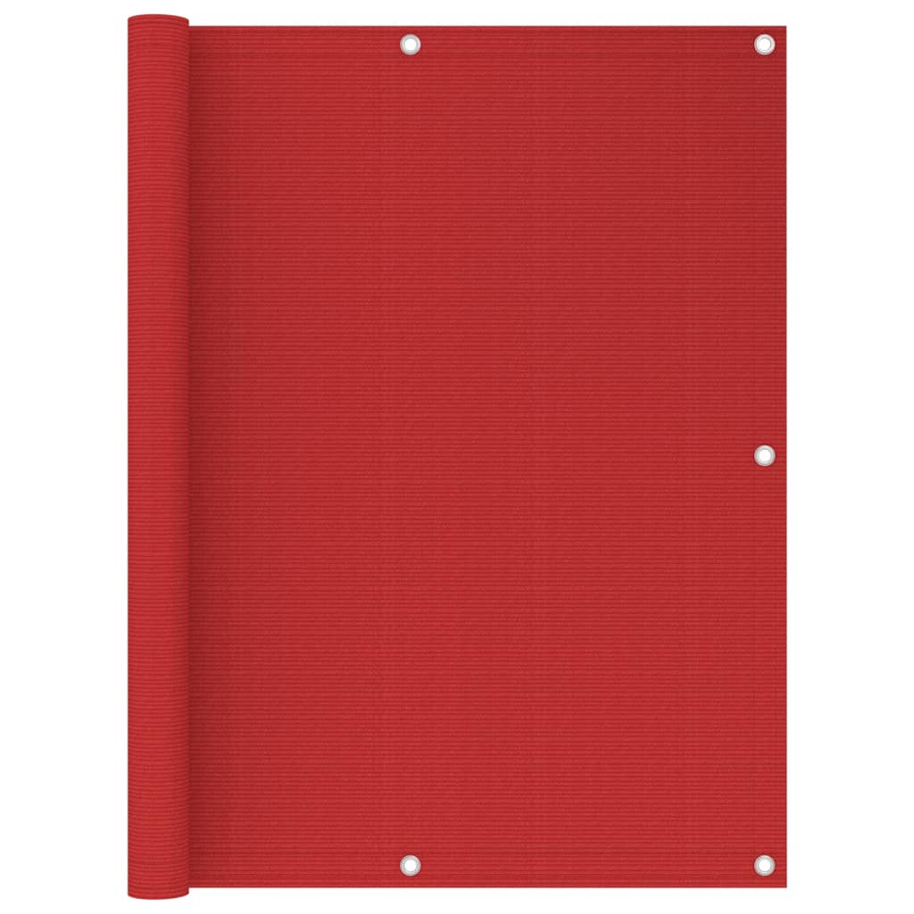 vidaXL Paravan de balcon, roșu, 120x500 cm, HDPE