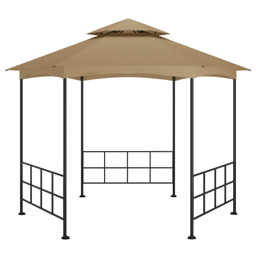 vidaXL Pavilion cu pereți laterali, gri taupe, 3,1x2,7 m