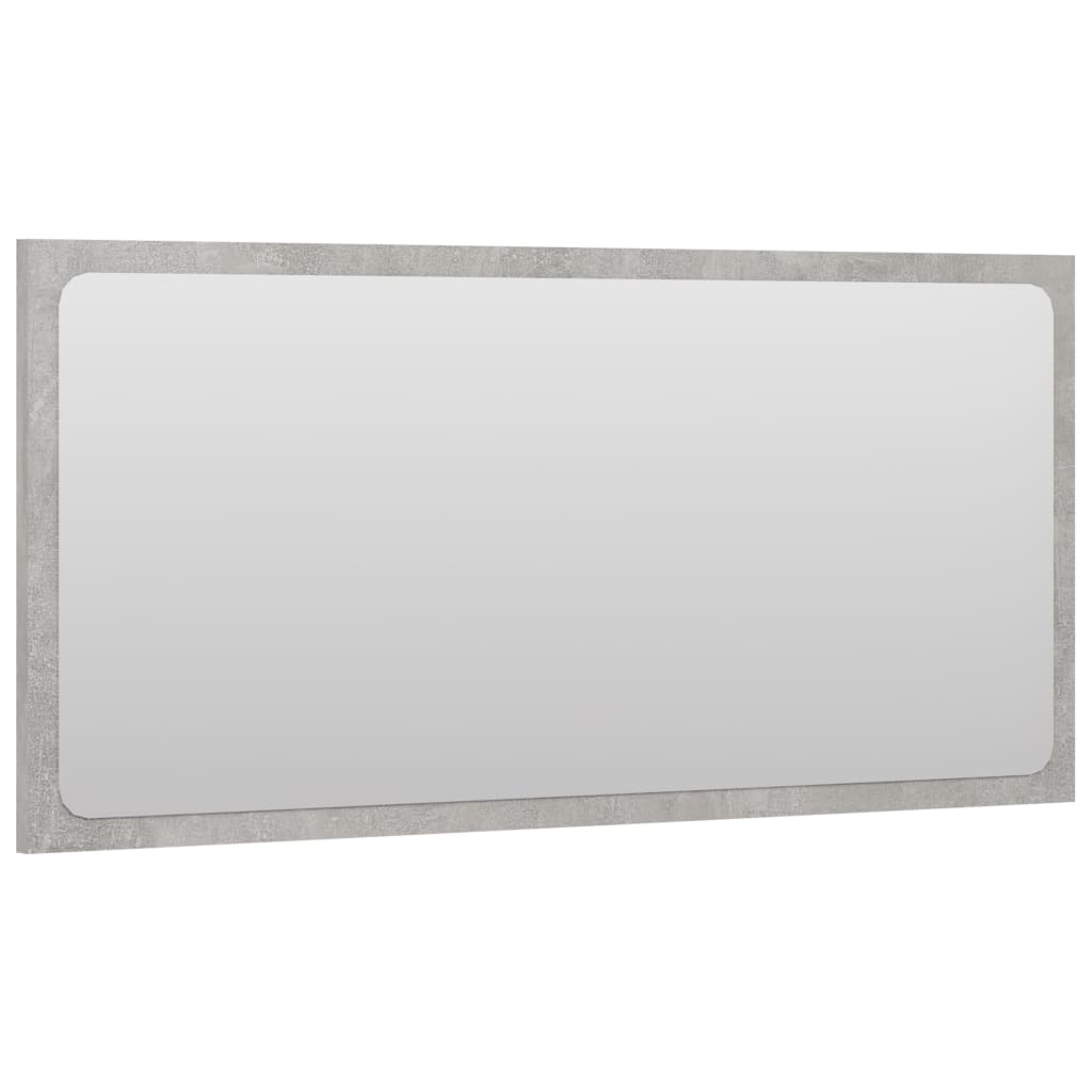 vidaXL Oglindă de baie, gri beton, 80x1,5x37 cm, PAL