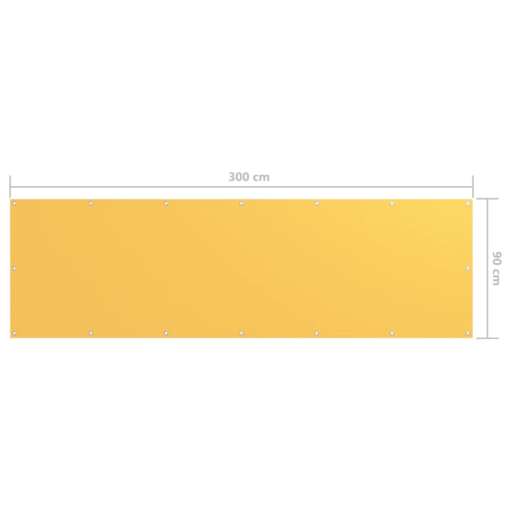 vidaXL Paravan de balcon, galben, 90 x 300 cm, țesătură oxford