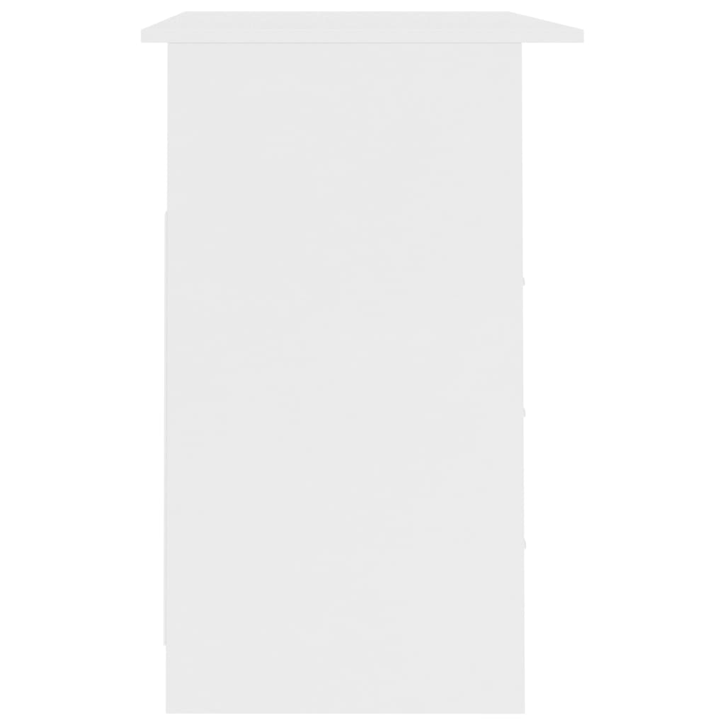 vidaXL Birou cu sertare, alb, 110 x 50 x 76 cm, PAL