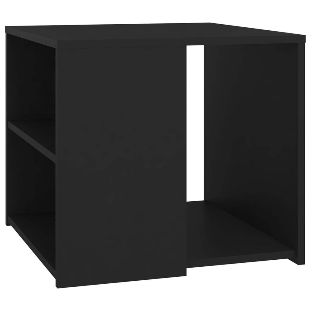 vidaXL Masă laterală, negru, 50x50x45 cm, PAL