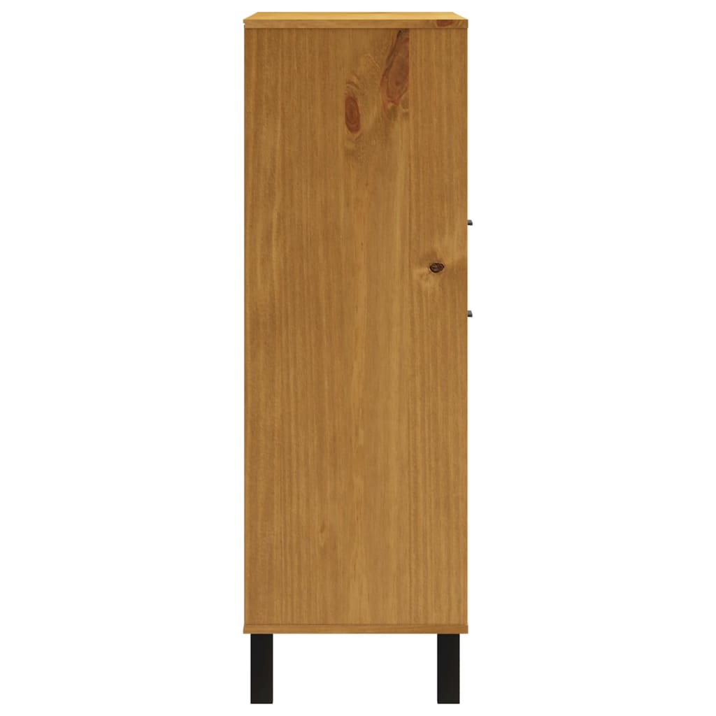 vidaXL Dulap cu ușă din sticlă „FLAM” 92x40x122,5 cm lemn masiv de pin