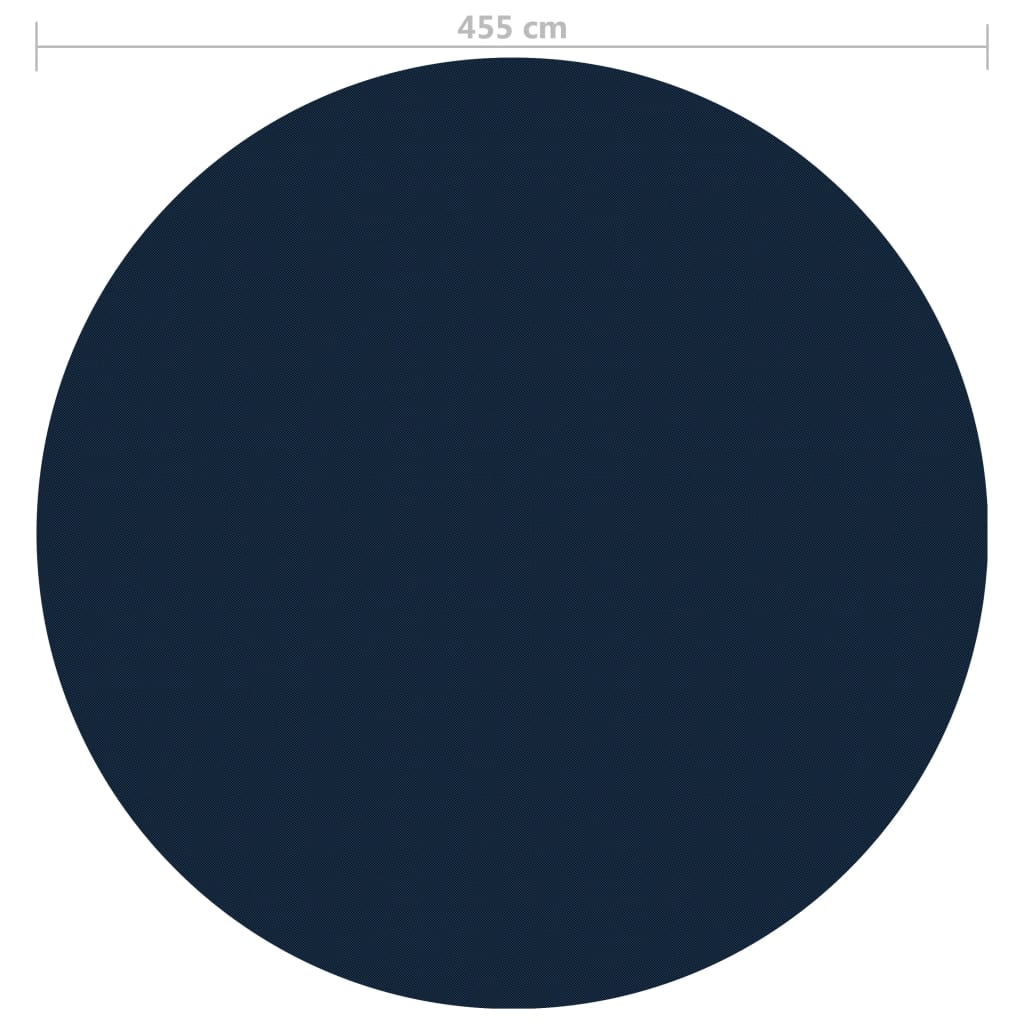 vidaXL Folie solară plutitoare piscină, negru/albastru, 455 cm, PE