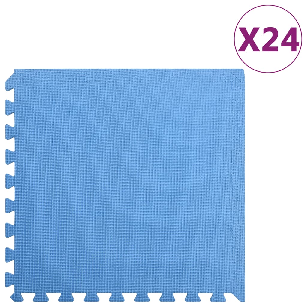 vidaXL Saltele de exerciții, 24 buc., albastru, 8,64 ㎡, spumă EVA