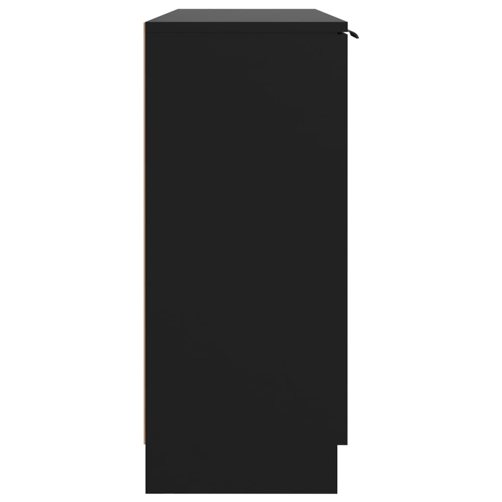 vidaXL Servantă, negru, 90,5x30x70 cm, lemn prelucrat