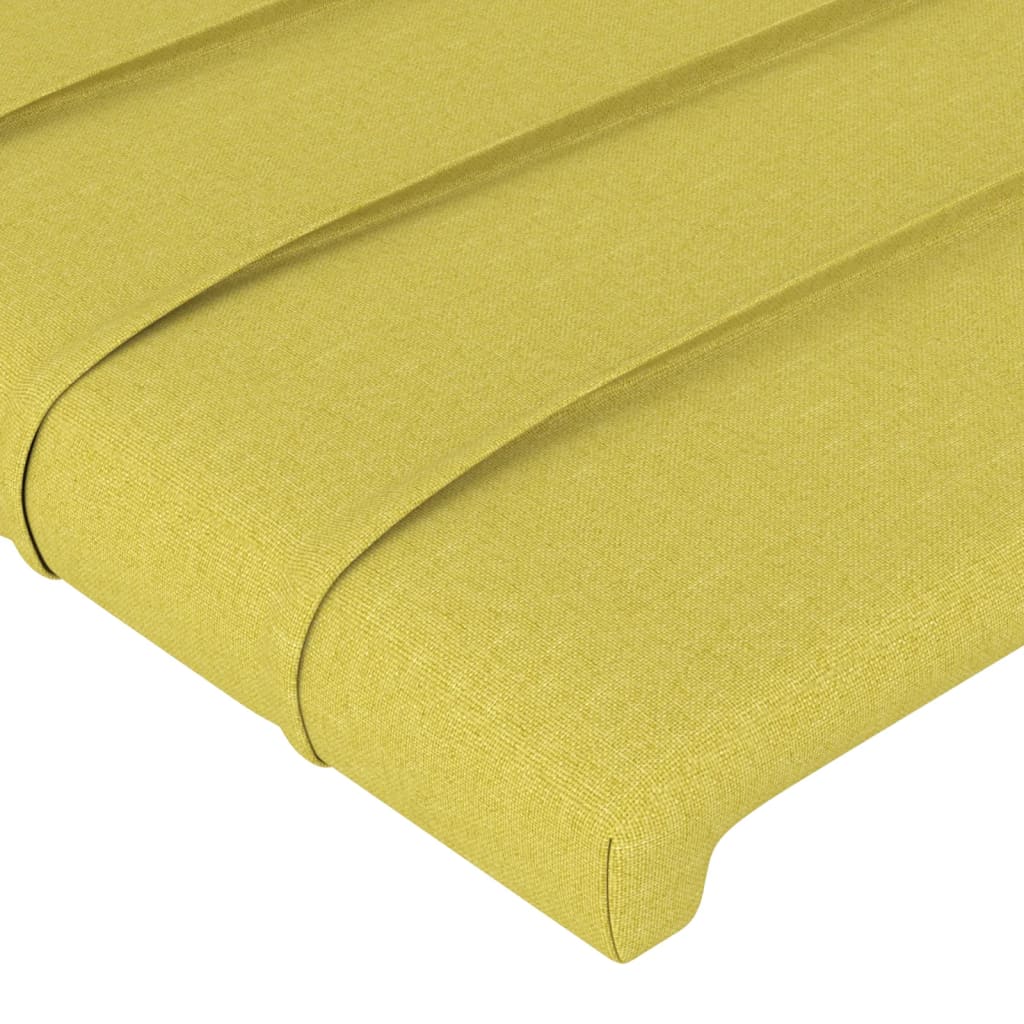 vidaXL Tăblie de pat cu aripioare verde 83x23x78/88 cm material textil