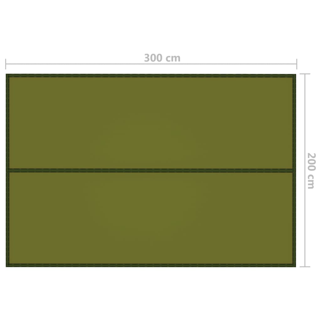 vidaXL Prelată de exterior, verde, 3x2 m