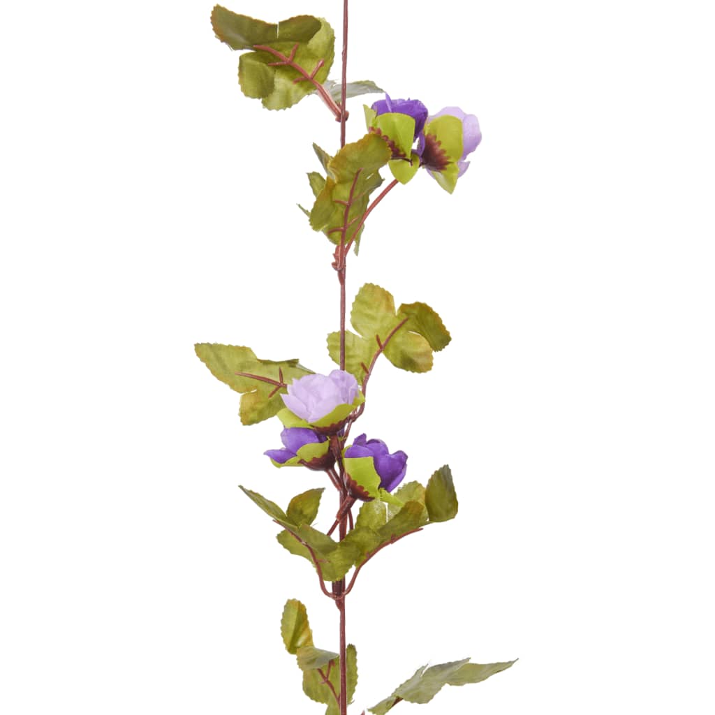 vidaXL Ghirlande de flori artificiale, 6 buc., violet deschis, 215 cm