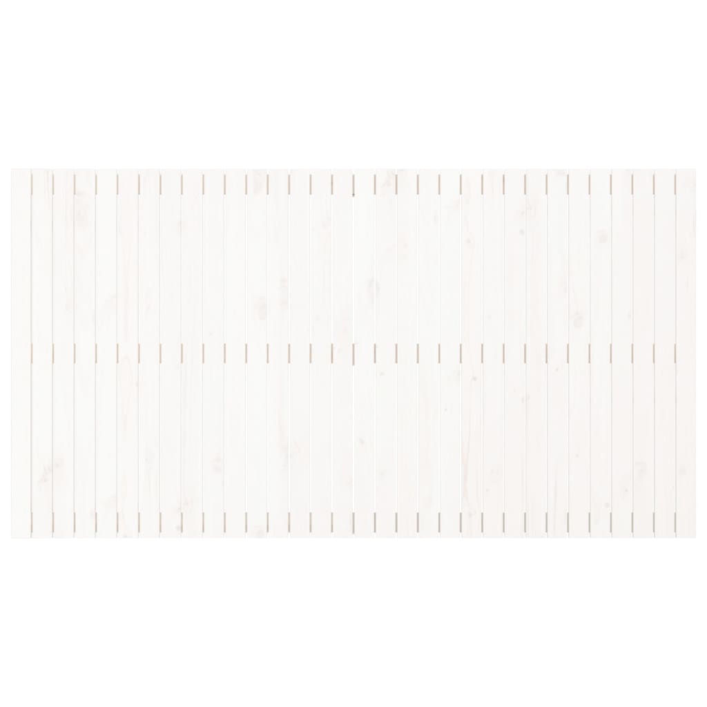 vidaXL Tăblie de pat pentru perete, alb, 204x3x110 cm, lemn masiv pin