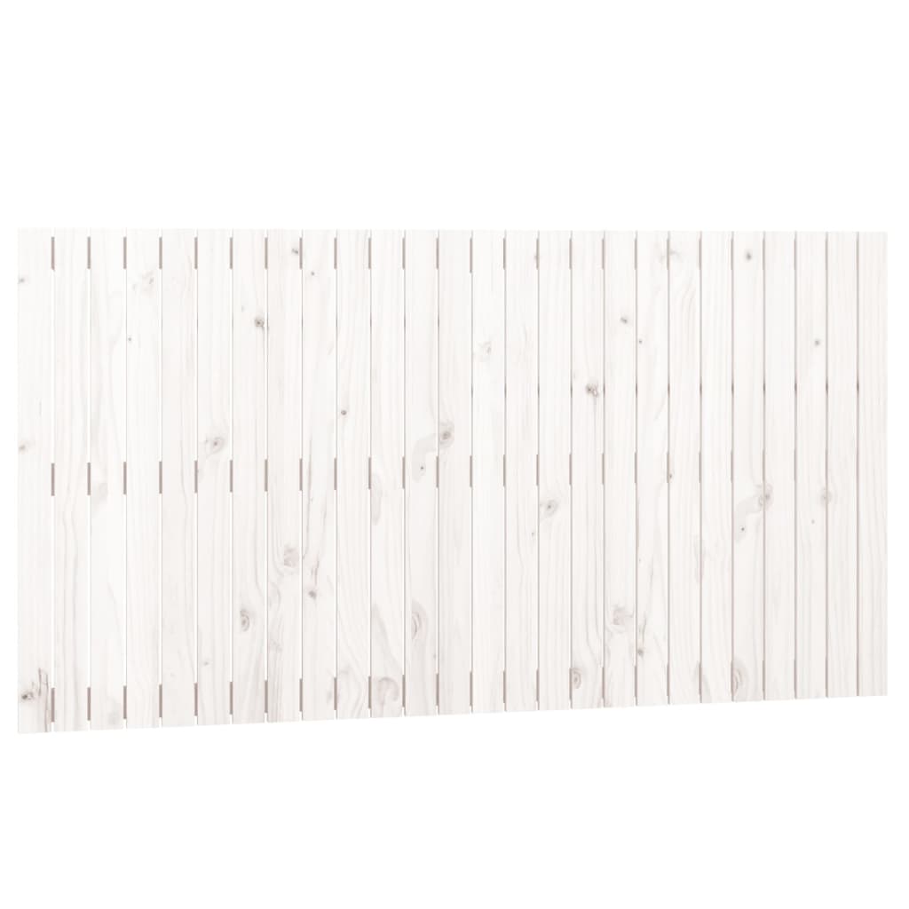 vidaXL Tăblie de pat pentru perete, alb, 166x3x90 cm, lemn masiv pin