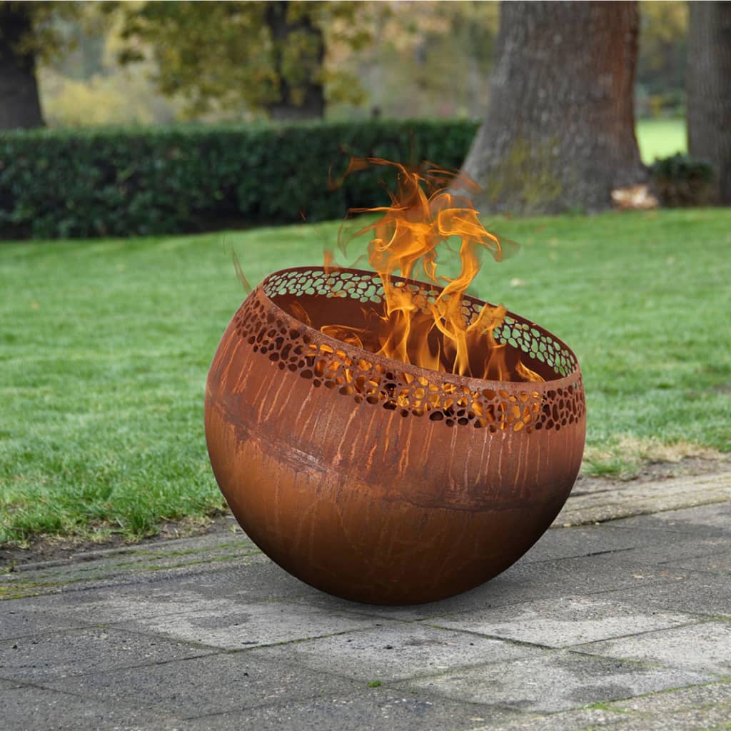 Esschert Design Bol pentru foc, ruginiu, cu pete