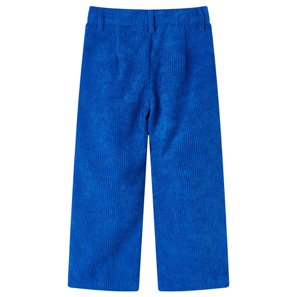 Pantaloni pentru copii, velur, albastru cobalt 92