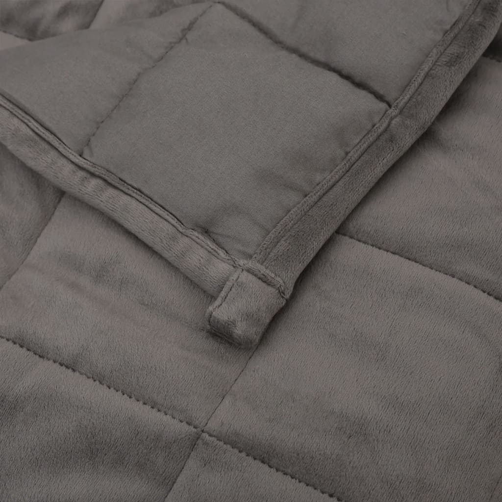 vidaXL Pătură cu greutăți, gri, 200x200 cm, 13 kg, material textil