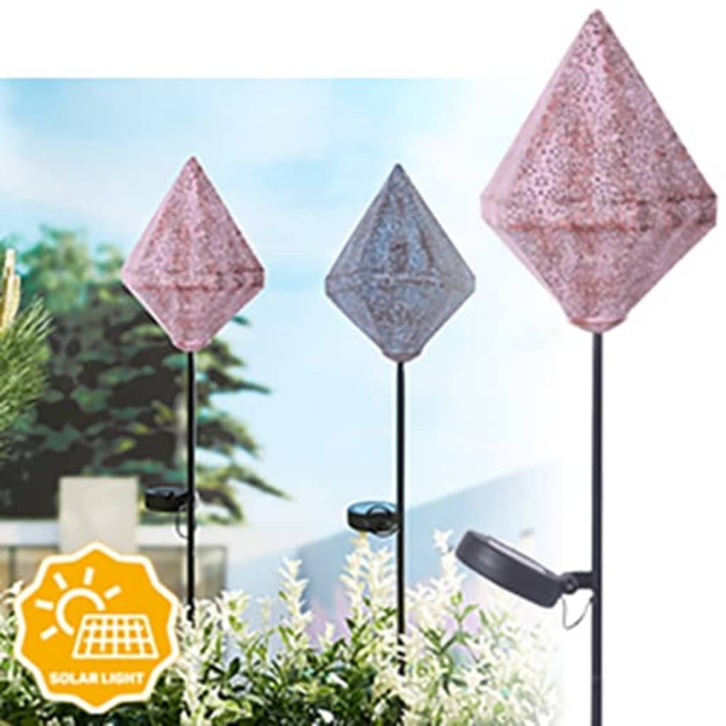 Luxform Lampă solară de grădină cu LED/tijă Tyana, orientală, roz