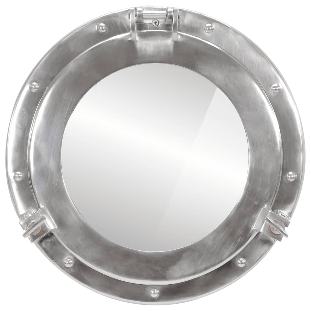 vidaXL Oglindă hublou de perete Ø38cm aluminiu și sticlă
