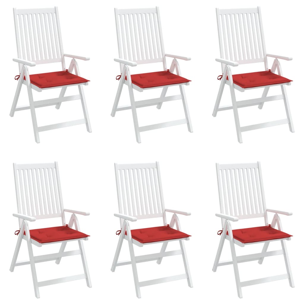 vidaXL Perne scaune grădină 6 buc. roșu 40x40x3 cm țesătură Oxford